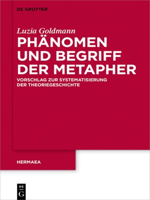 cover image of Phänomen und Begriff der Metapher